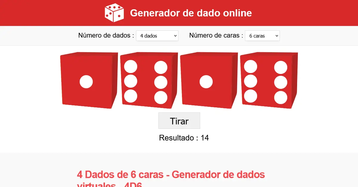 Dados virtuales en español